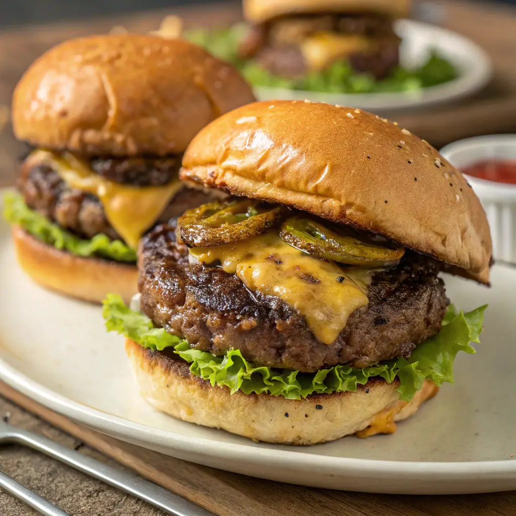 Juicy Beef Burgers in the Air Fryer