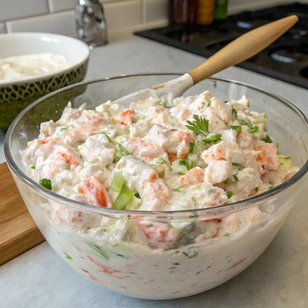 seafood salad recipe with crabmeat and shrimp (Easy )