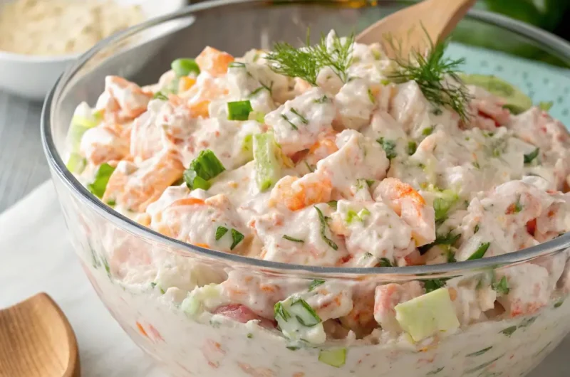 seafood salad recipe with crabmeat and shrimp (Easy & Delicious)