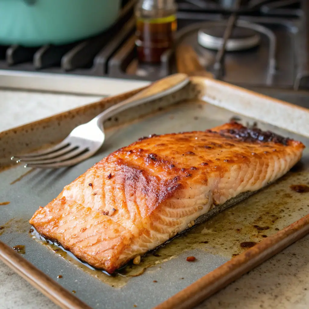 Crispy Baked Salmon Belly with Soy-Ginger Glaze