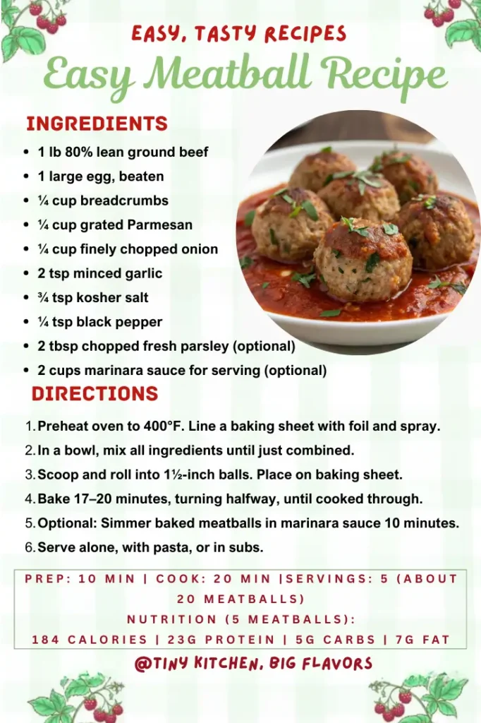 Meatballs recipe