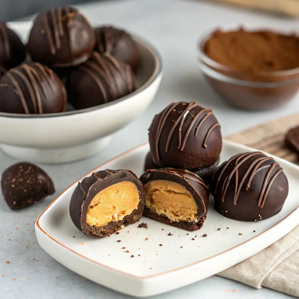Creamy Peanut Butter Balls (Just 4 Ingredients!)