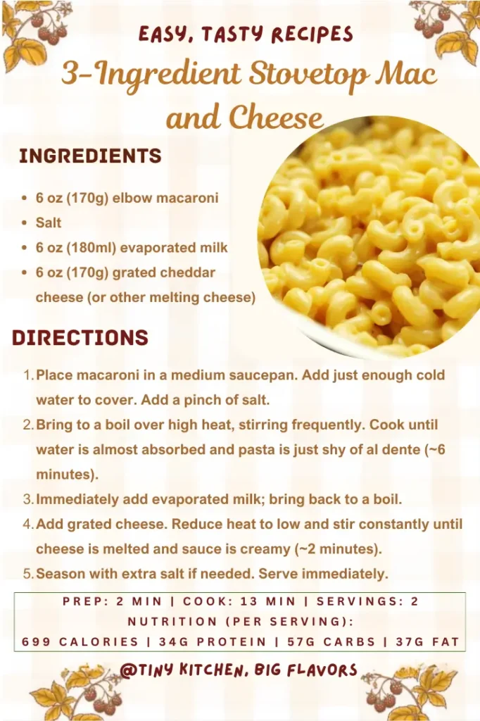 The 15-Minute, 3-Ingredient Mac and Cheese