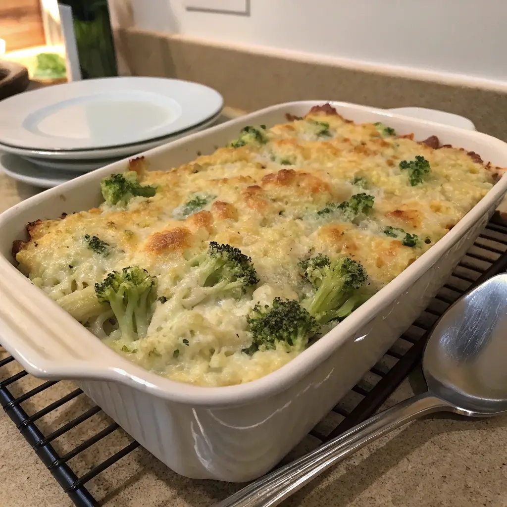 Easy, Creamy Broccoli Casserole with Rice