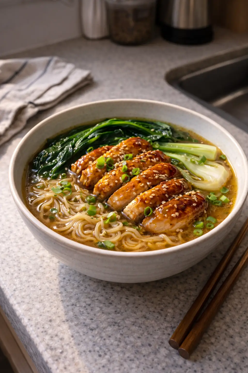 30-Minute Honey Garlic Chicken Ramen