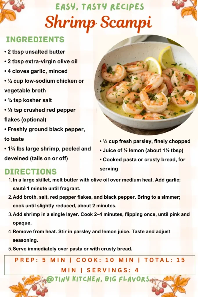 The Best Garlic Butter Shrimp Scampi