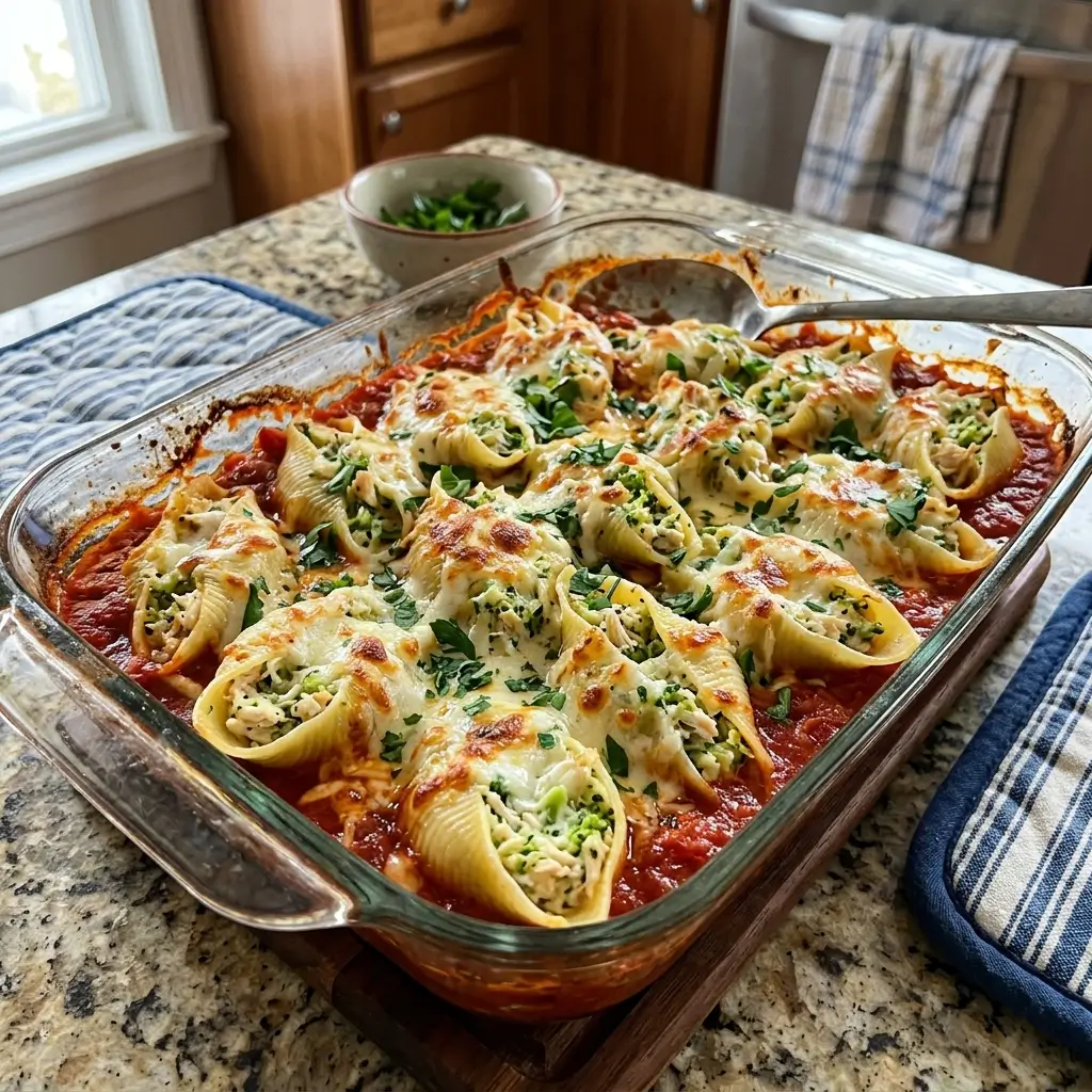 Chicken & Broccoli Stuffed Shells