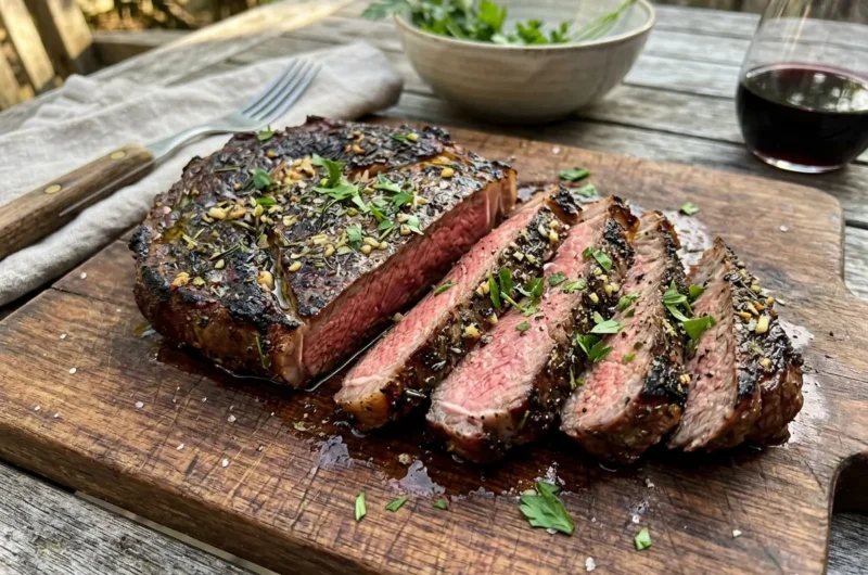 The Best Garlic Herb Grilled Steak (So Easy!)