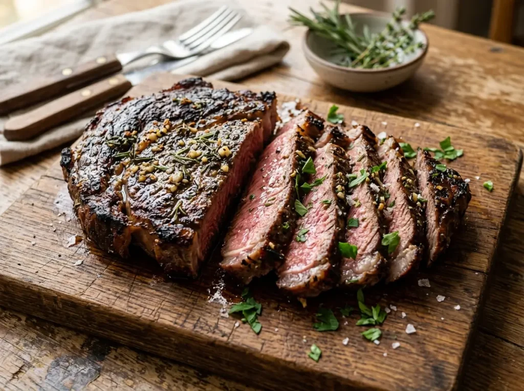 Garlic Herb Grilled Steak