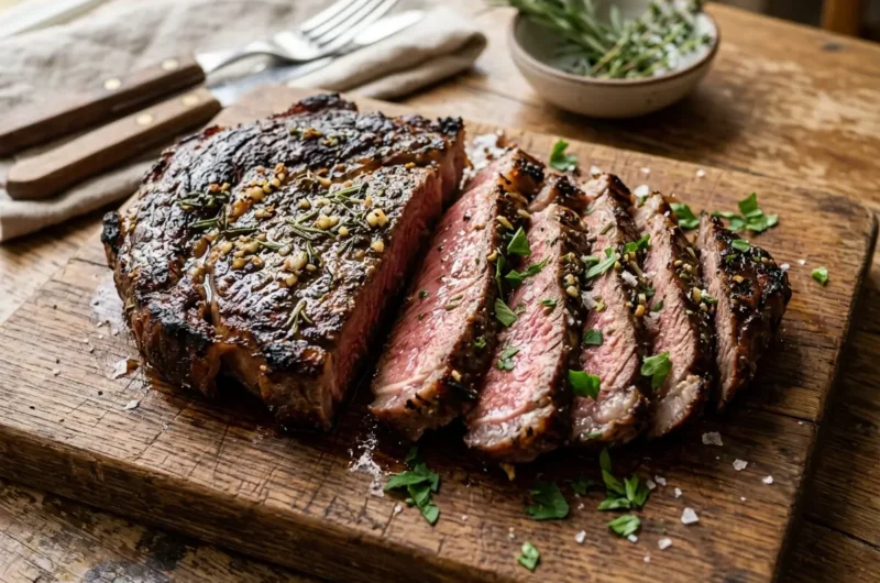 The Best Garlic Herb Grilled Steak (So Easy!)