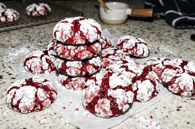 Red Velvet Crinkle Cookies (Soft, Chewy & Beautiful!)