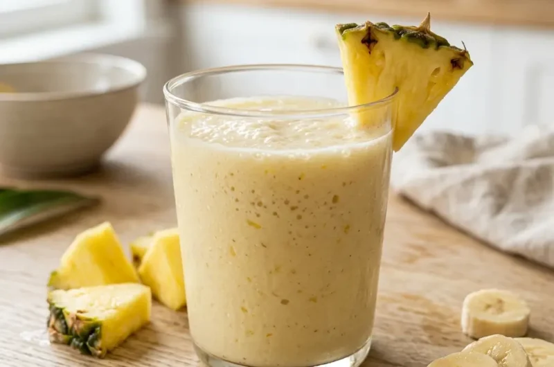 Pineapple Smoothie That’s Thick, Creamy, and Refreshing
