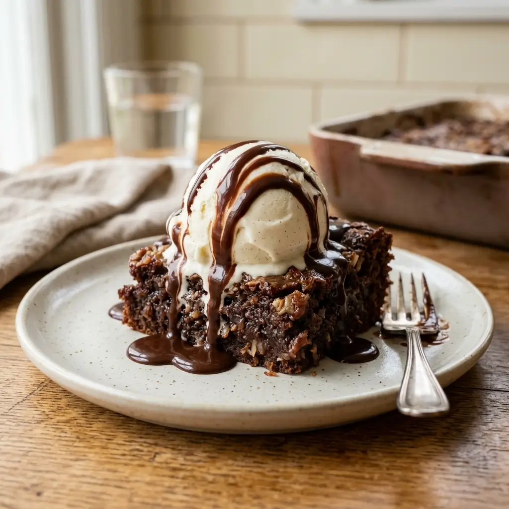 3-Ingredient German Chocolate Dump Cake