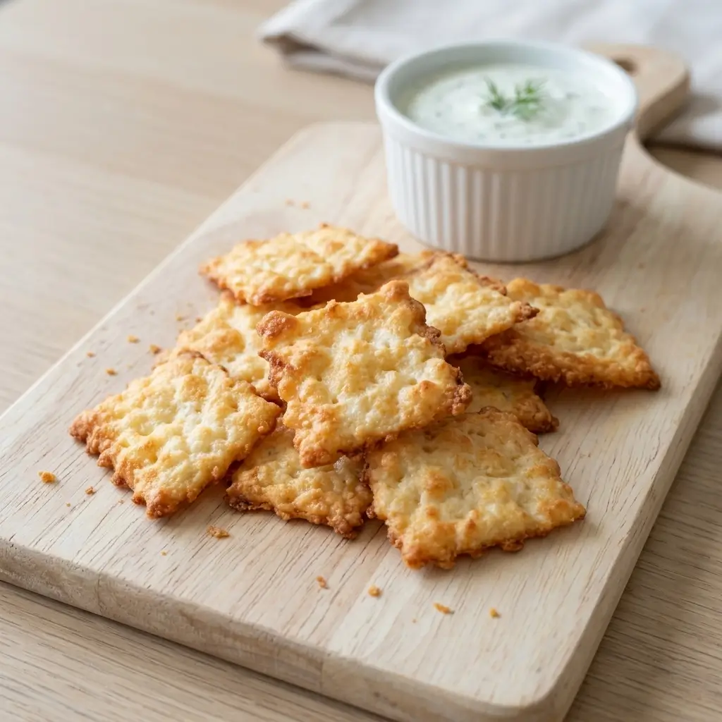 2-Ingredient Cottage Cheese Crackers