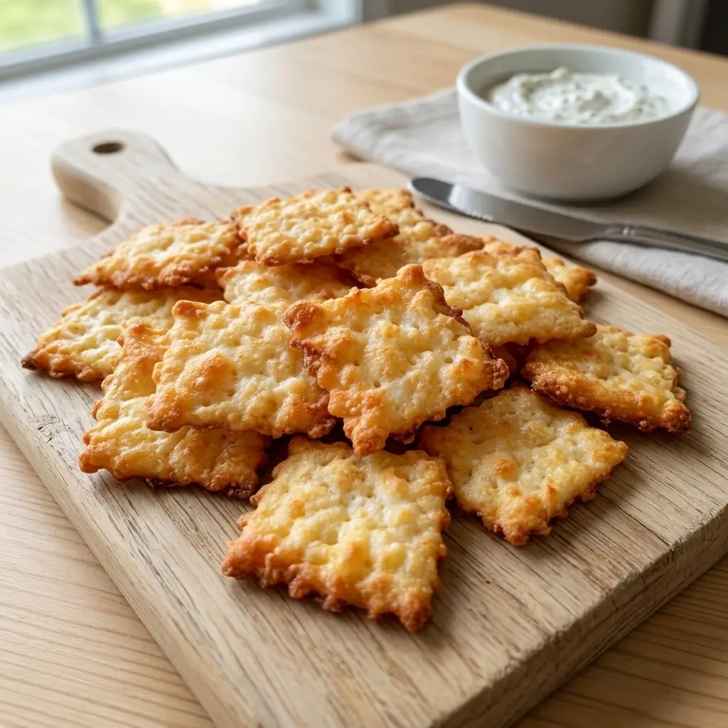 2-Ingredient Cottage Cheese Crackers (Crunchy & High-Protein!)