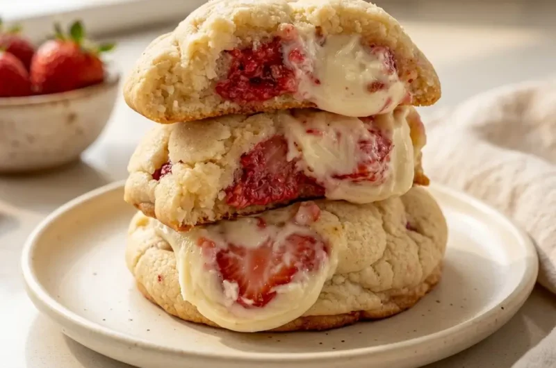 The Best Strawberry Cheesecake Cookies Recipe