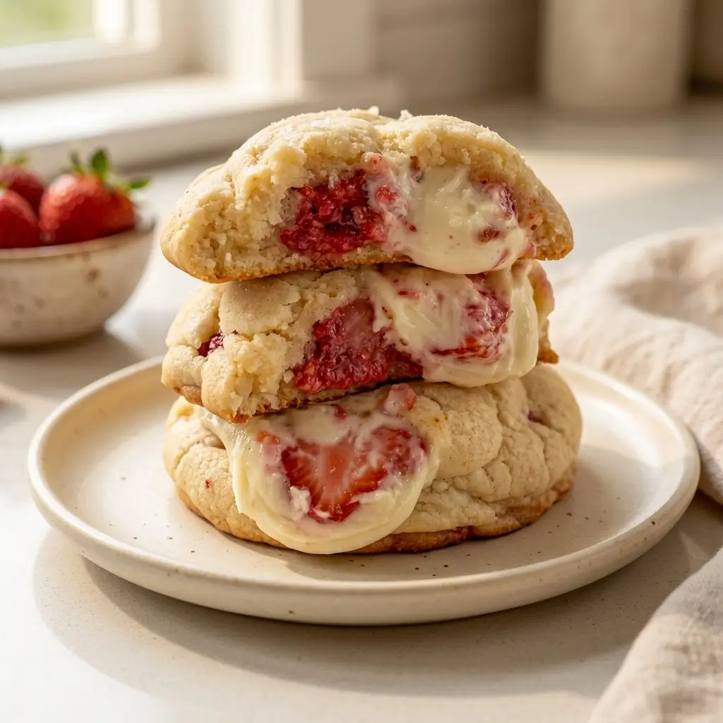 The Best Strawberry Cheesecake Cookies Recipe