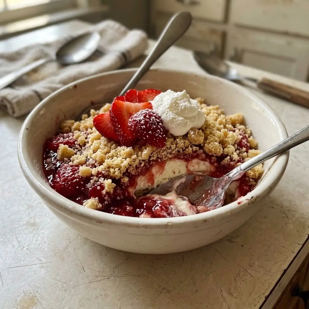 Strawberry Cheesecake Dump Cake (So Easy!)