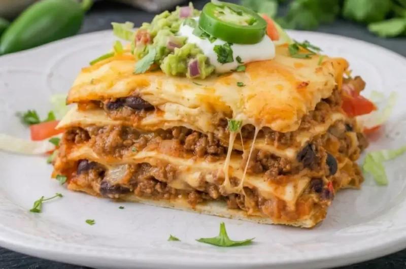 Taco Lasagna (Tacos + Lasagna = The Best Dinner Ever!)