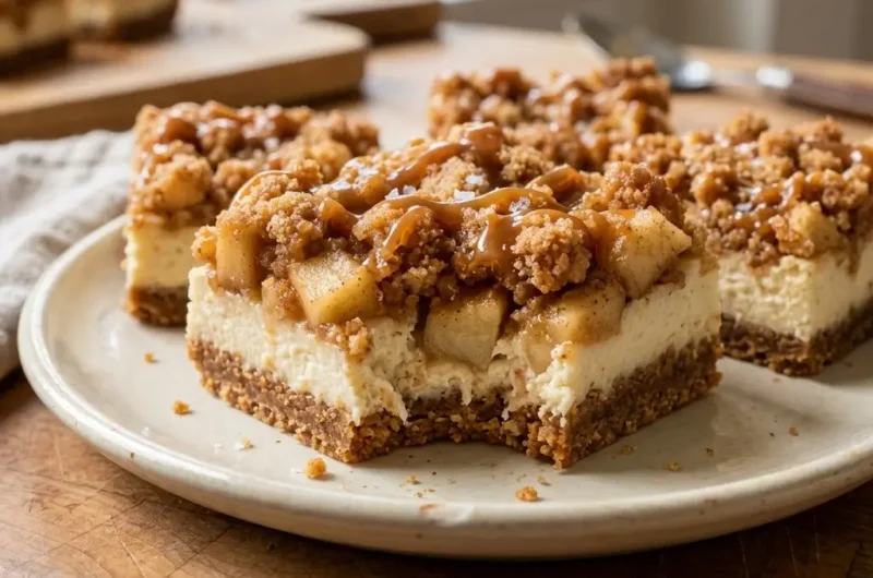 The Best Apple Cinnamon Cheesecake Crumble Bars (Irresistible!)