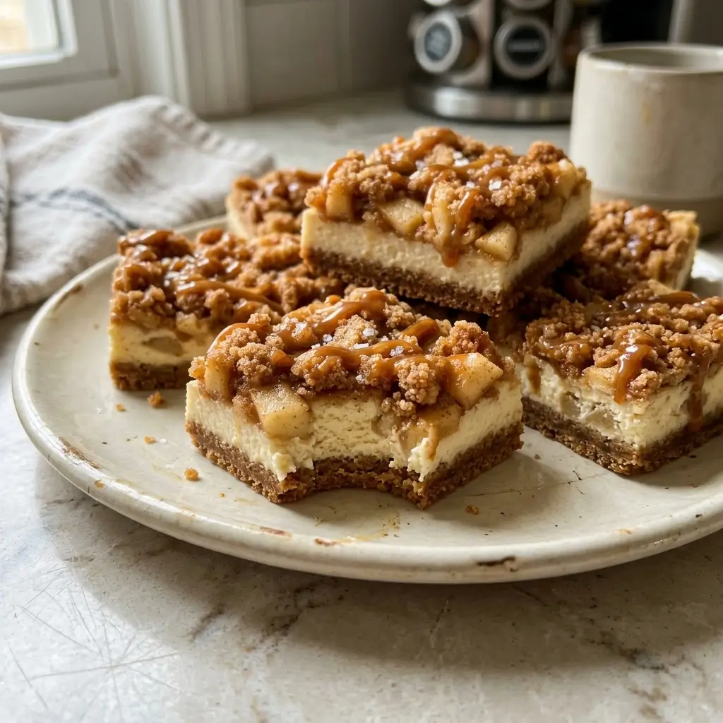 The Best Apple Cheesecake Crumble Bars