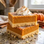 Pumpkin Pie Bars with Shortbread Crust (So Easy!)