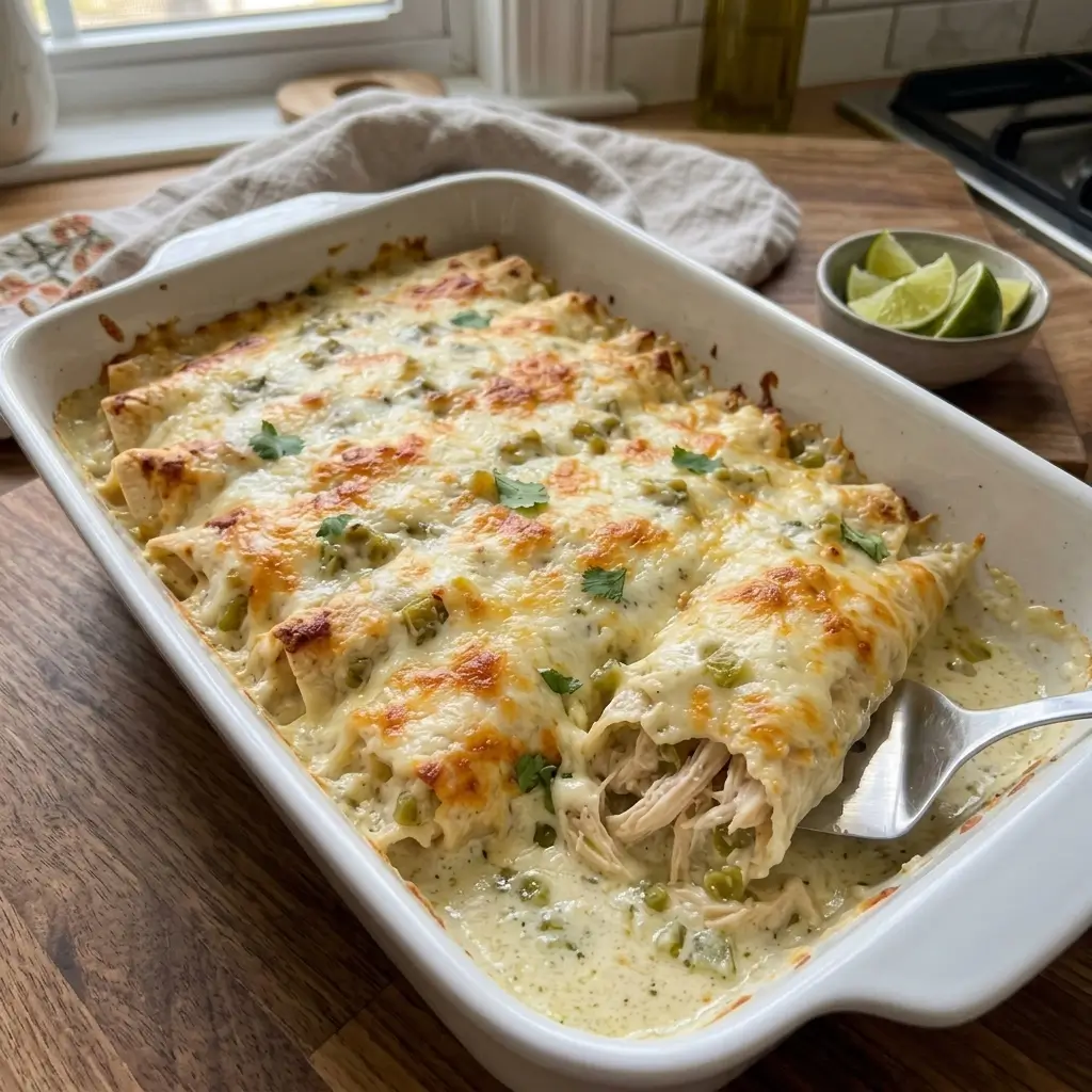 White Chicken Enchiladas
